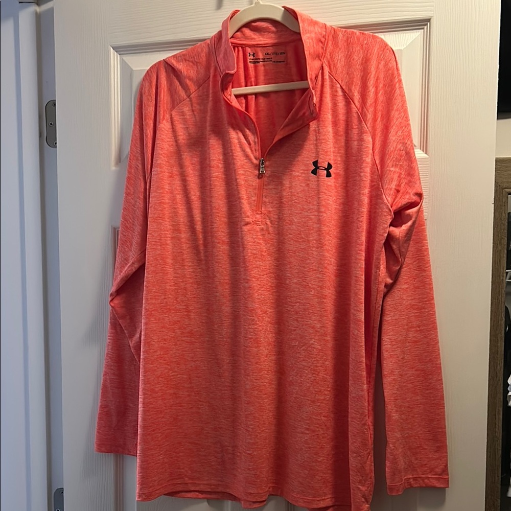 Under Armour Pink Long Sleeve Tee with Quarter Zip